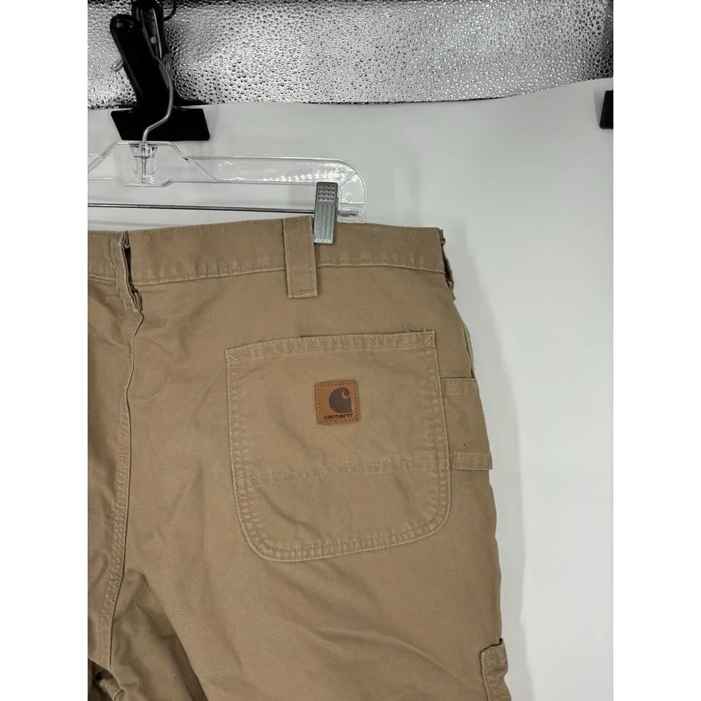 Carhartt‎ Carpenter Pants Original Dungaree Fit B151 DKH Khaki Canvas Size 42x30